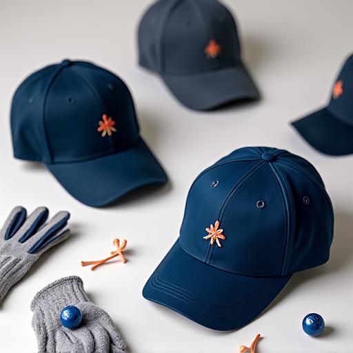 Golf accessories including hats and gloves